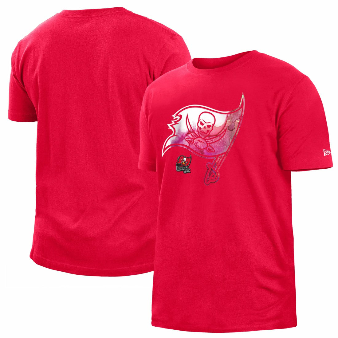 Tampa Bay Buccaneers New Era 2022 Sideline Ink Dye T-Shirt Red