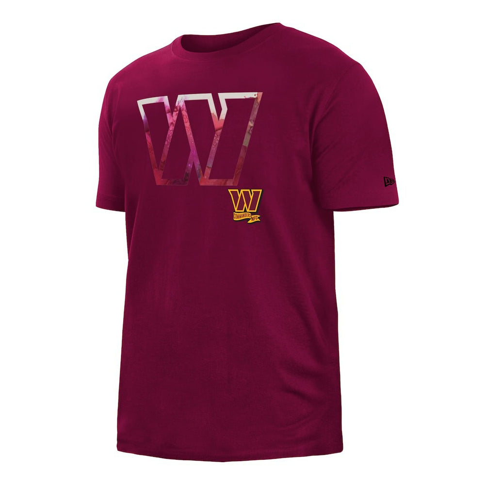 Washington Commanders New Era 2022 Sideline Ink Dye T-Shirt Burgundy