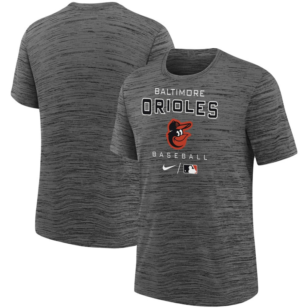 Baltimore Orioles Nike Youth Authentic Collection Practice Velocity Performance T-Shirt - Charcoal T-shirts