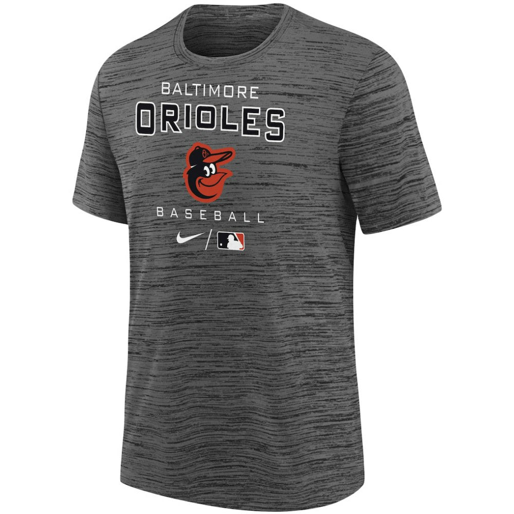 Baltimore Orioles Nike Youth Authentic Collection Practice Velocity Performance T-Shirt - Charcoal T-shirts