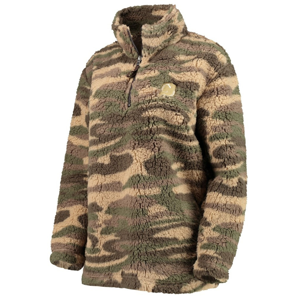 NHL New Jersey Devils G-III Sports by Carl Banks Women's Sherpa Quarter-Zip Jacket - Camo