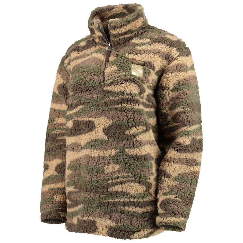 NHL New York Rangers G-III Sports by Carl Banks Women's Sherpa Quarter-Zip Jacket - Camo