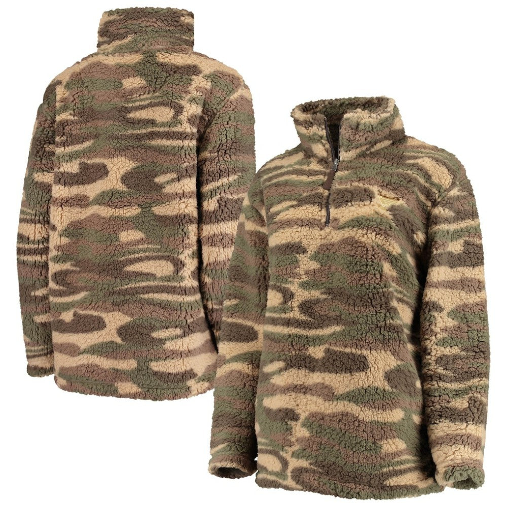 NHL St. Louis Blues G-III Sports by Carl Banks Women's Sherpa Quarter-Zip Jacket - Camo