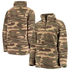 NHL St. Louis Blues G-III Sports by Carl Banks Women's Sherpa Quarter-Zip Jacket - Camo