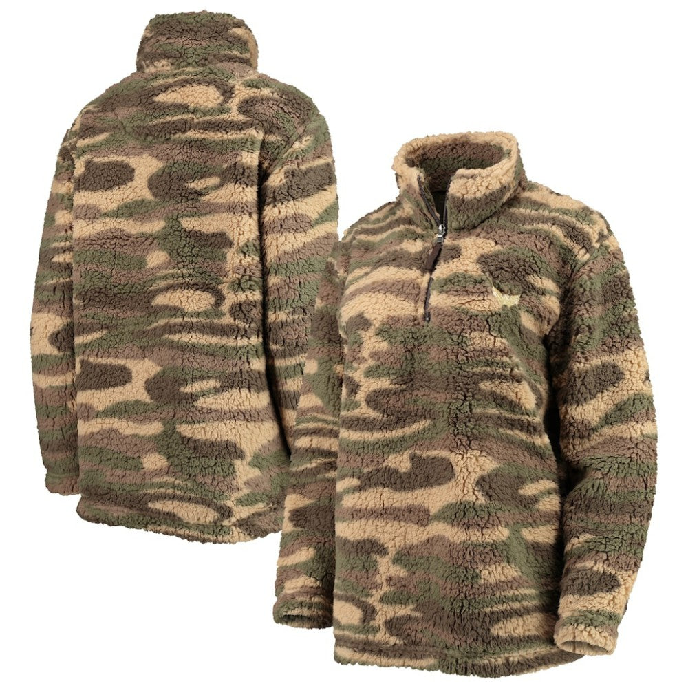 NHL Washington Capitals G-III Sports by Carl Banks Women's Sherpa Quarter-Zip Jacket - Camo