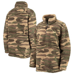 NHL Washington Capitals G-III Sports by Carl Banks Women's Sherpa Quarter-Zip Jacket - Camo