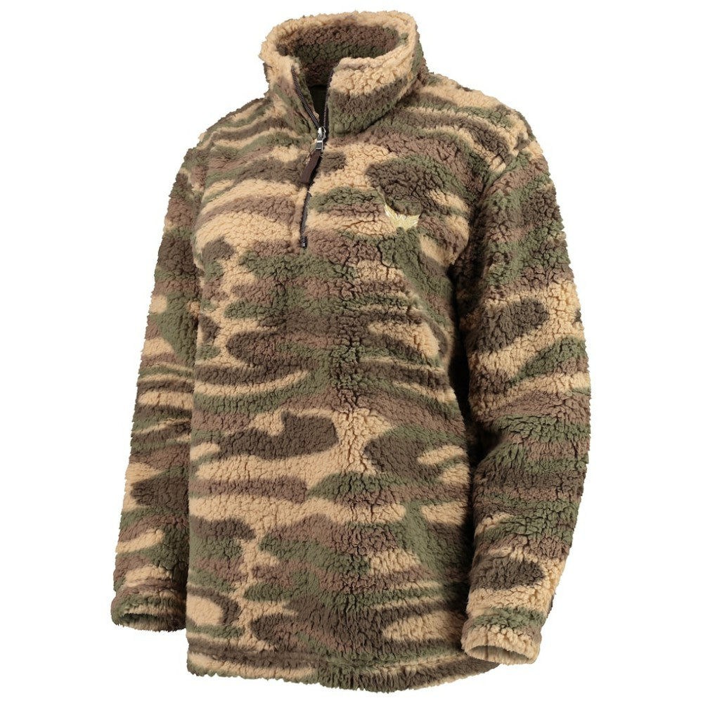 NHL Washington Capitals G-III Sports by Carl Banks Women's Sherpa Quarter-Zip Jacket - Camo