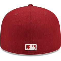 Pittsburgh Pirates New Era White Logo 59FIFTY Fitted Hat - Cardinal Hats