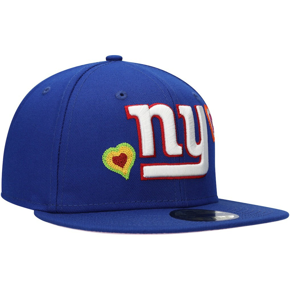 New York Giants New Era Chain Stitch Heart 59FIFTY Fitted Hat Royal