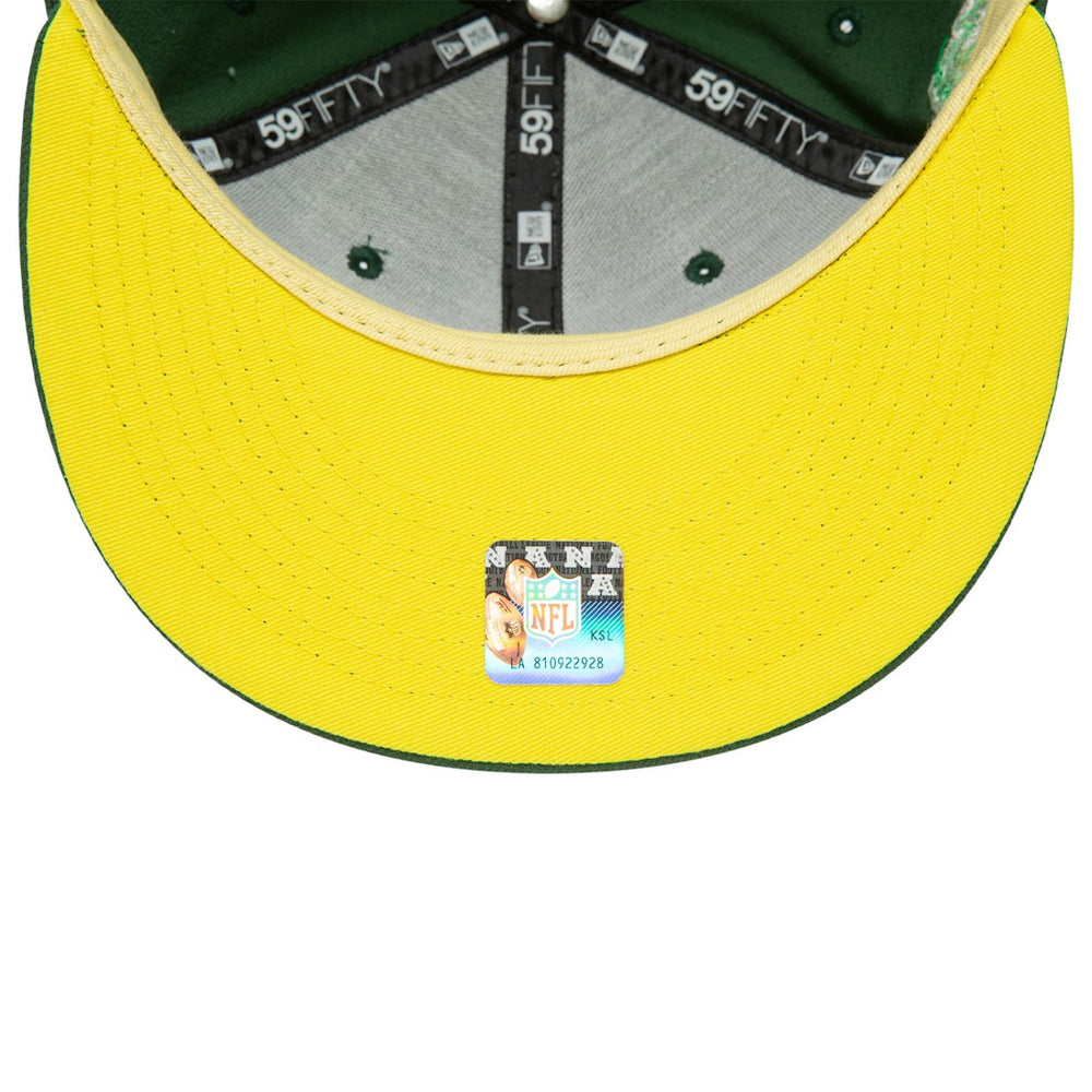 Green Bay Packers New Era Super Bowl XXXI Citrus Pop 59FIFTY Fitted Hat Green