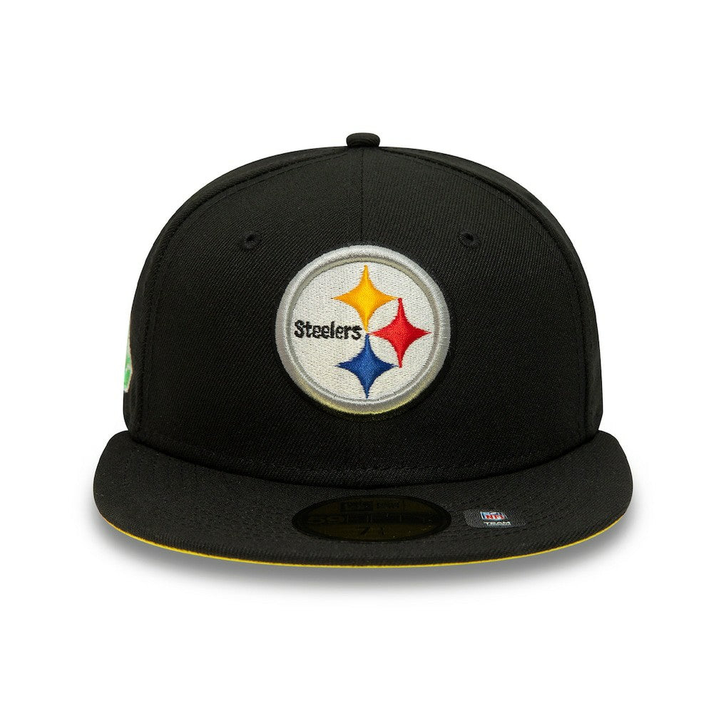 Pittsburgh Steelers New Era Super Bowl XL Citrus Pop 59FIFTY Fitted Hat Black