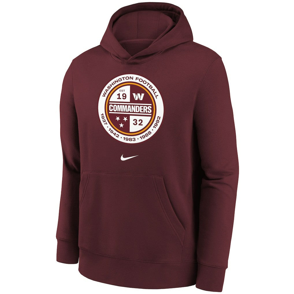 Washington Commanders Youth Alternate Logo Pullover Hoodie Burgundy
