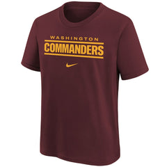 Washington Commanders Youth Wordmark T-Shirt Burgundy