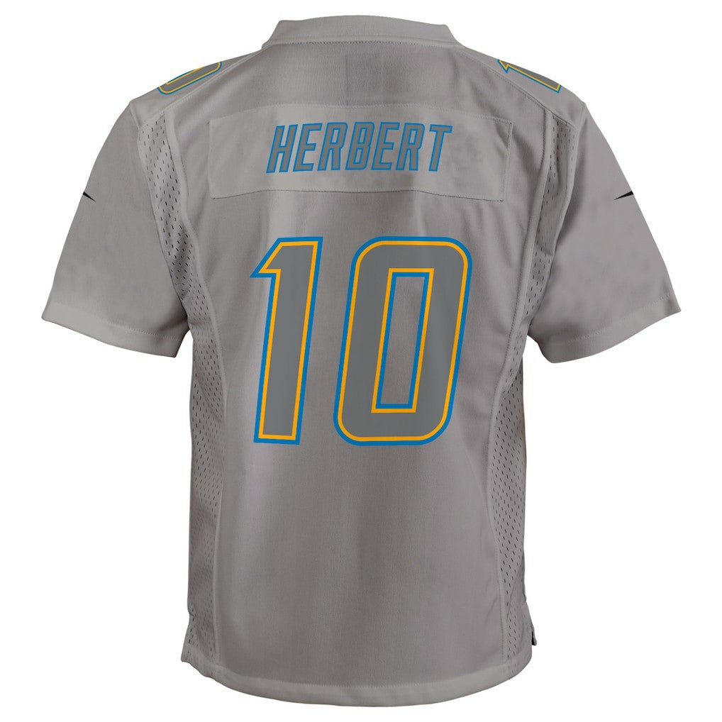 Justin Herbert Los Angeles Chargers Youth Atmosphere Game Jersey Gray