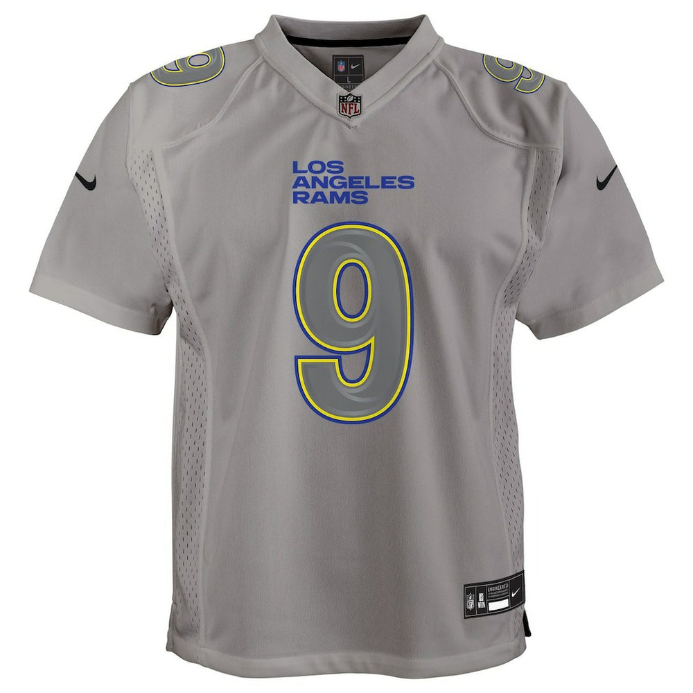 Matthew Stafford Los Angeles Rams Youth Atmosphere Game Jersey Gray