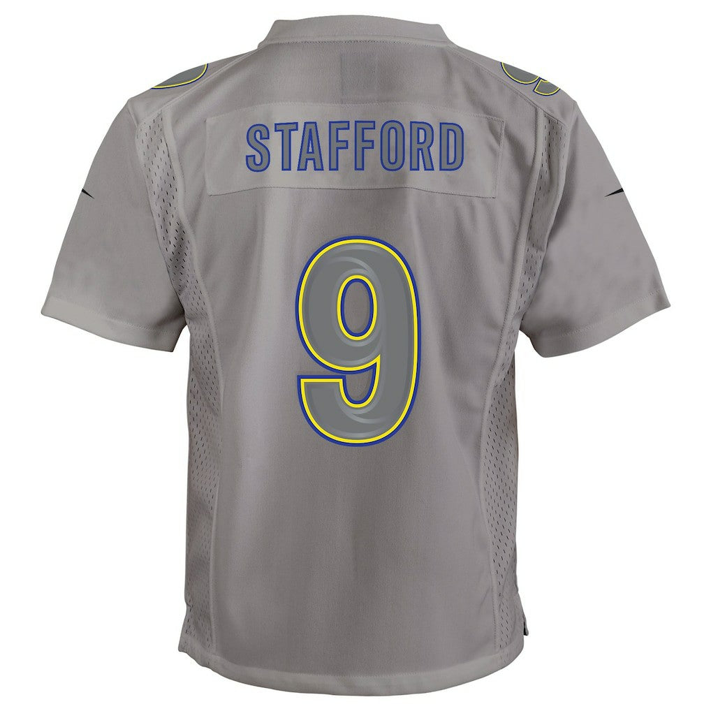 Matthew Stafford Los Angeles Rams Youth Atmosphere Game Jersey Gray