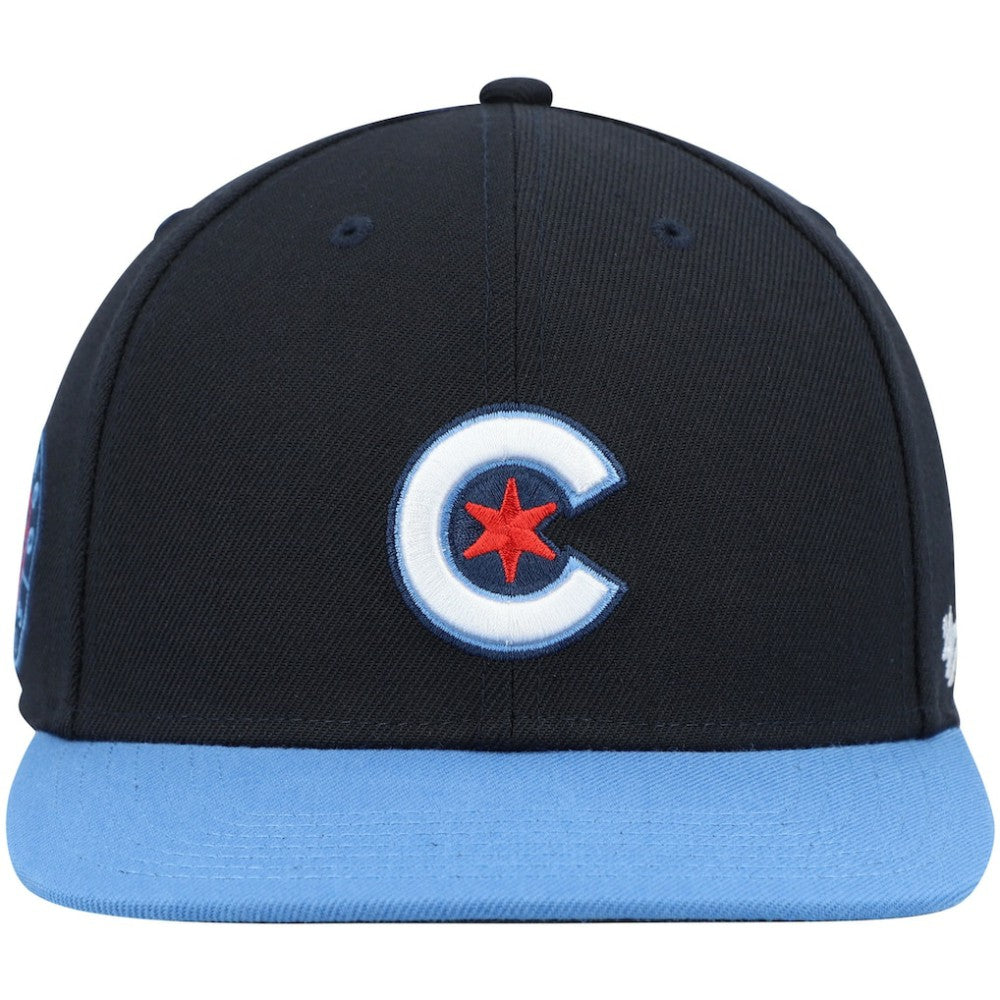Chicago Cubs '47 2021 City Connect Captain Snapback Hat - Navy Hats