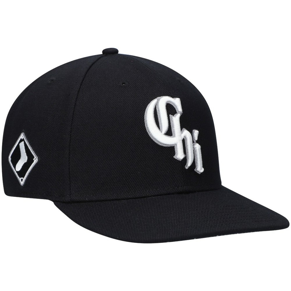 Chicago White Sox '47 2021 City Connect Captain Snapback Hat - Black Hats