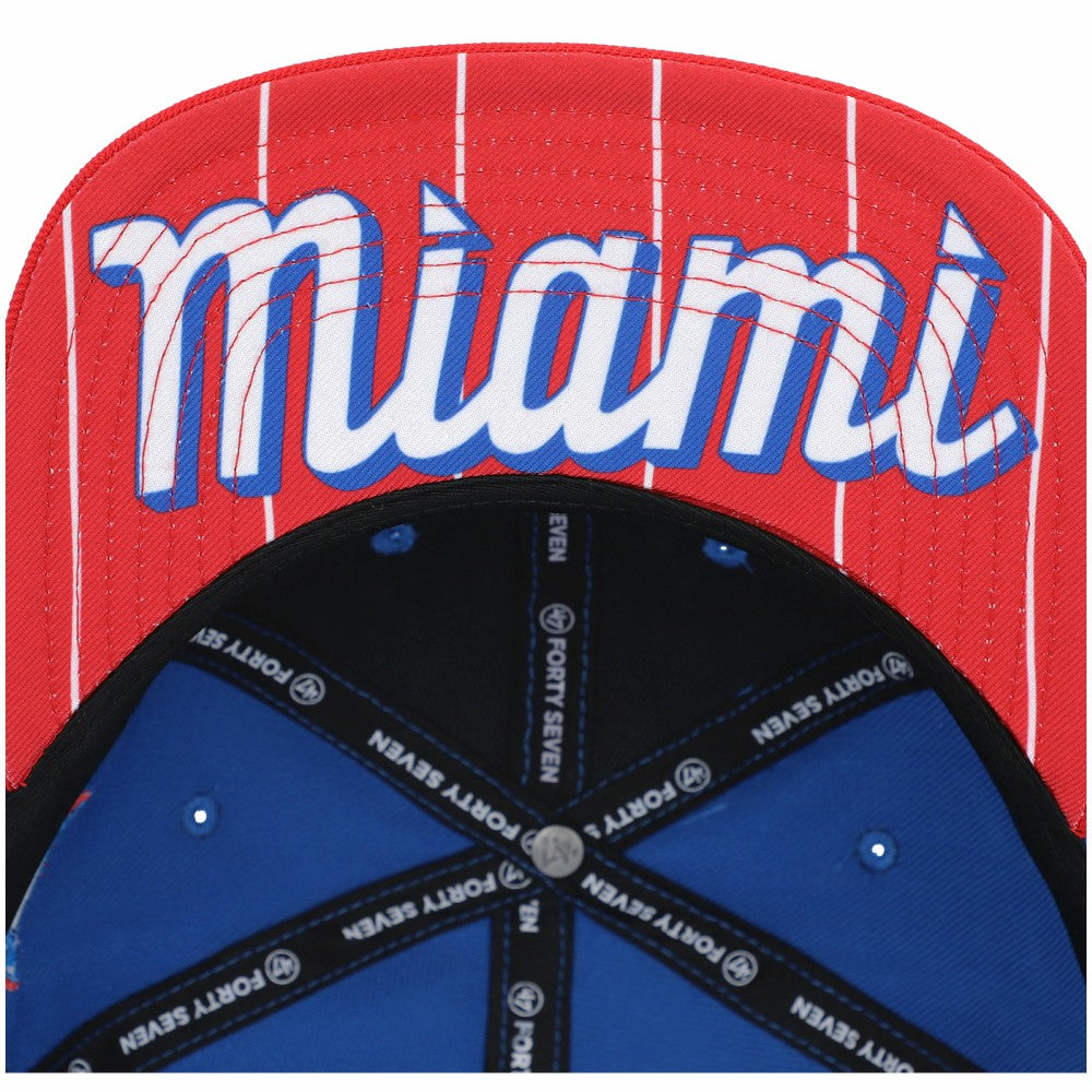 Miami Marlins '47 2021 City Connect Captain Snapback Hat - Blue Hats