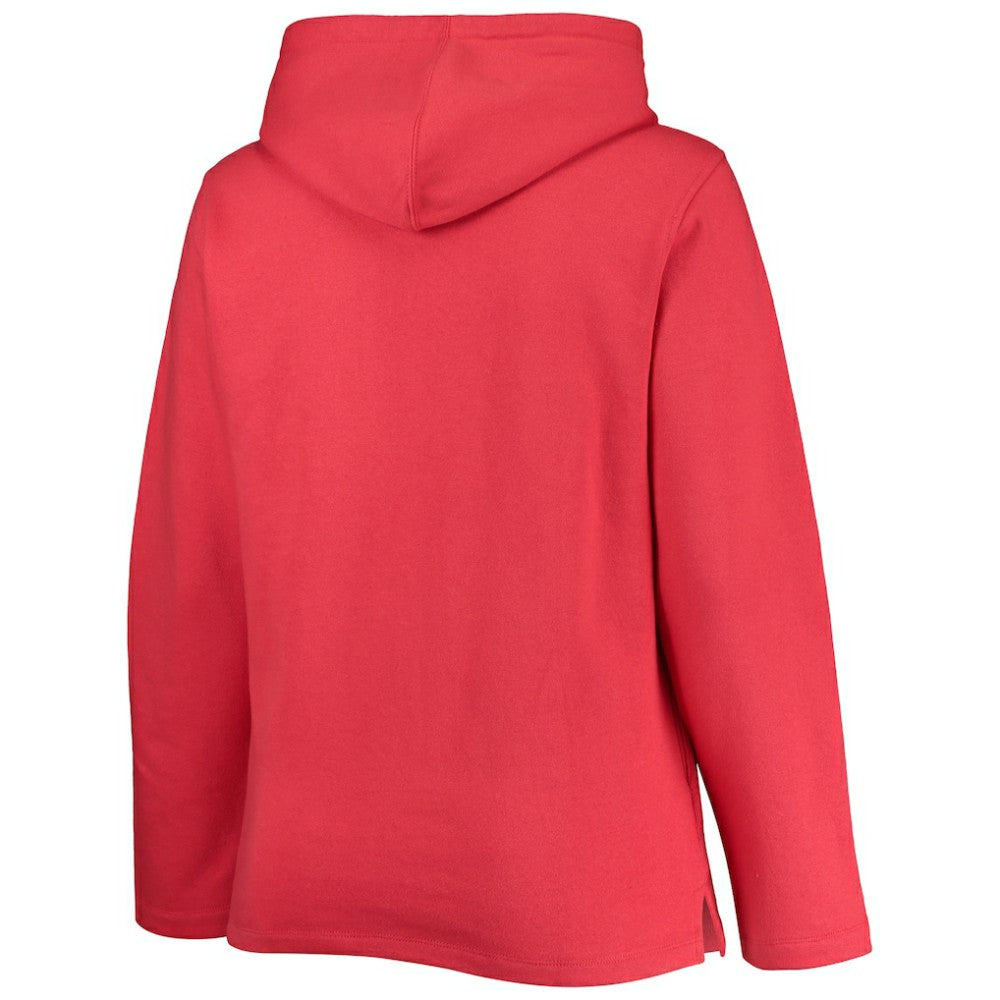 Boston Red Sox Soft as a Grape Women's Plus Size Side Split Pullover Hoodie - Red Hoodies