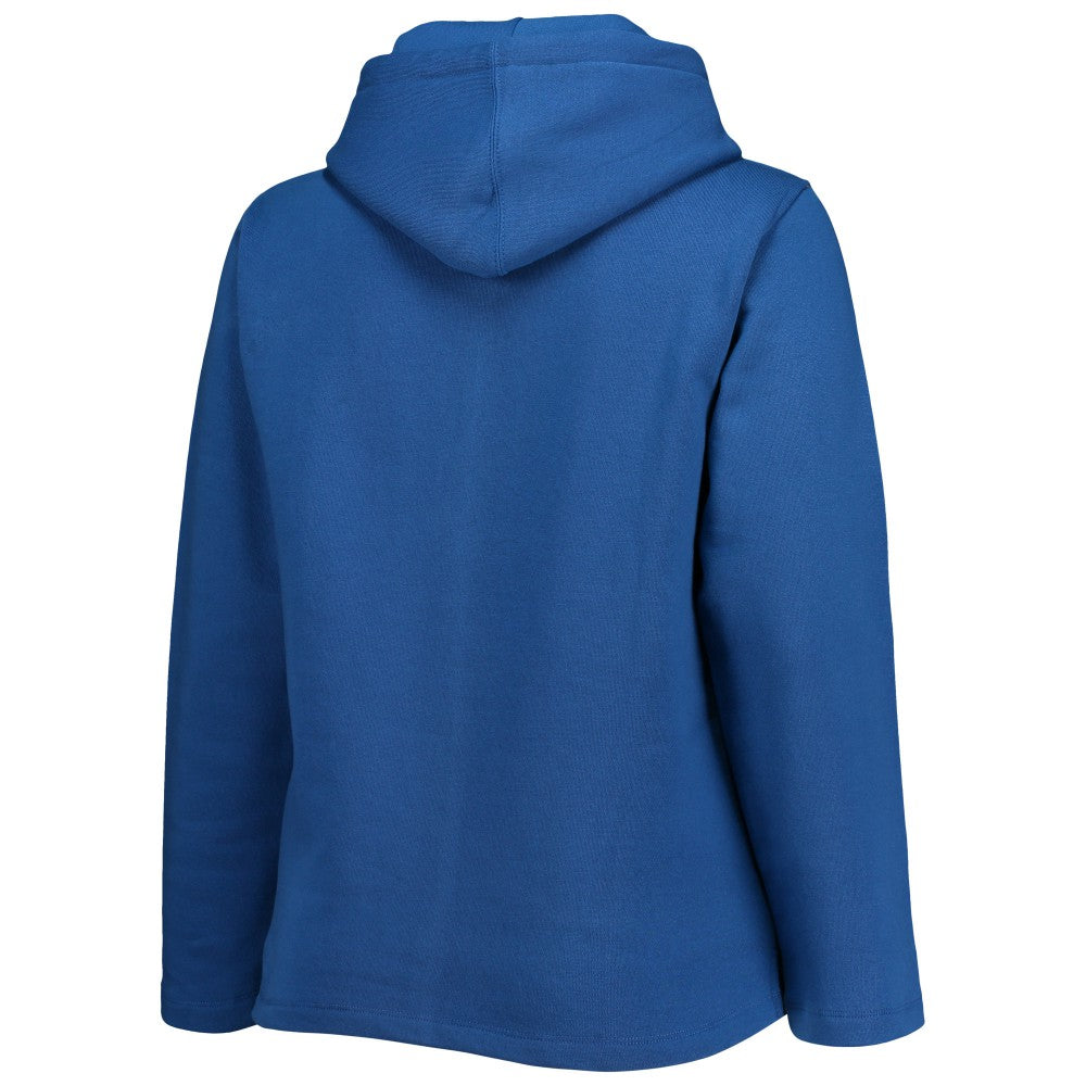 Kansas City Royals Soft as a Grape Women's Plus Size Side Split Pullover Hoodie - Royal Hoodies