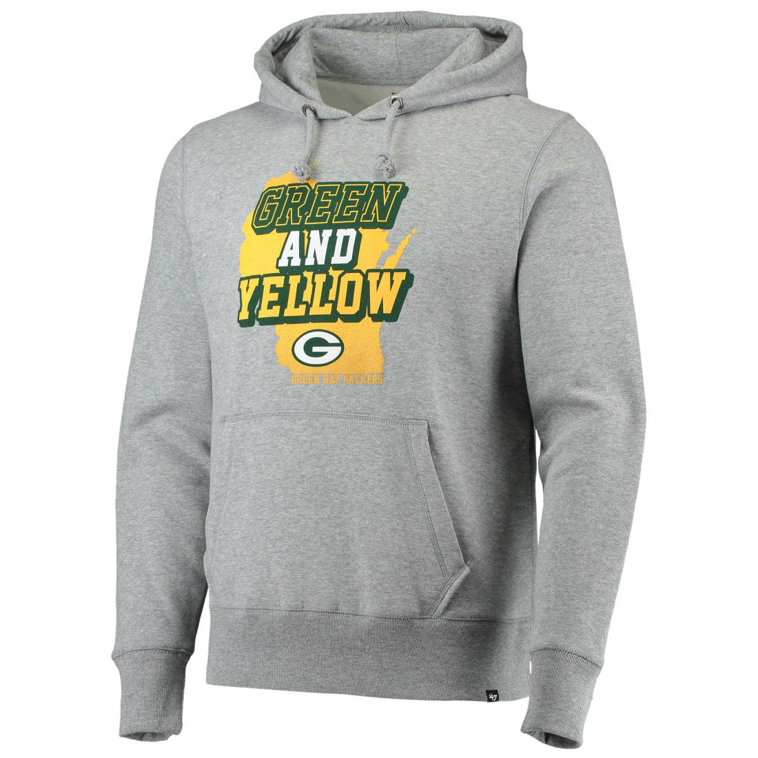 Green Bay Packers '47 Team Headline Pullover Hoodie Heathered Gray