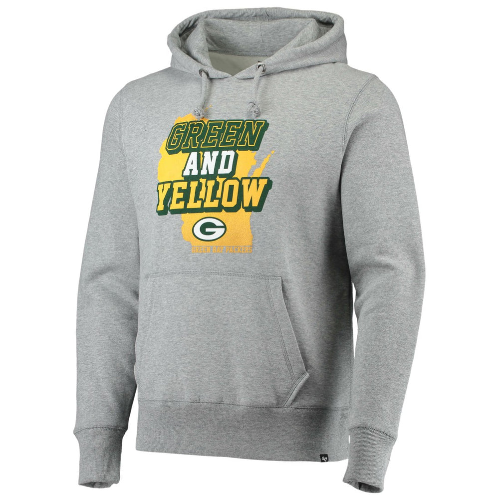 Green Bay Packers '47 Team Headline Pullover Hoodie Heathered Gray