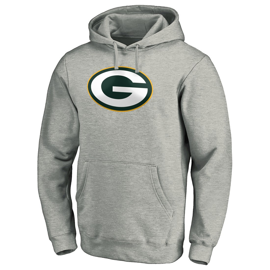 Green Bay Packers Primary Logo Fitted Pullover Hoodie Heather Gray