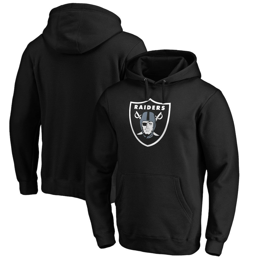 Las Vegas Raiders Primary Logo Fitted Pullover Hoodie Black