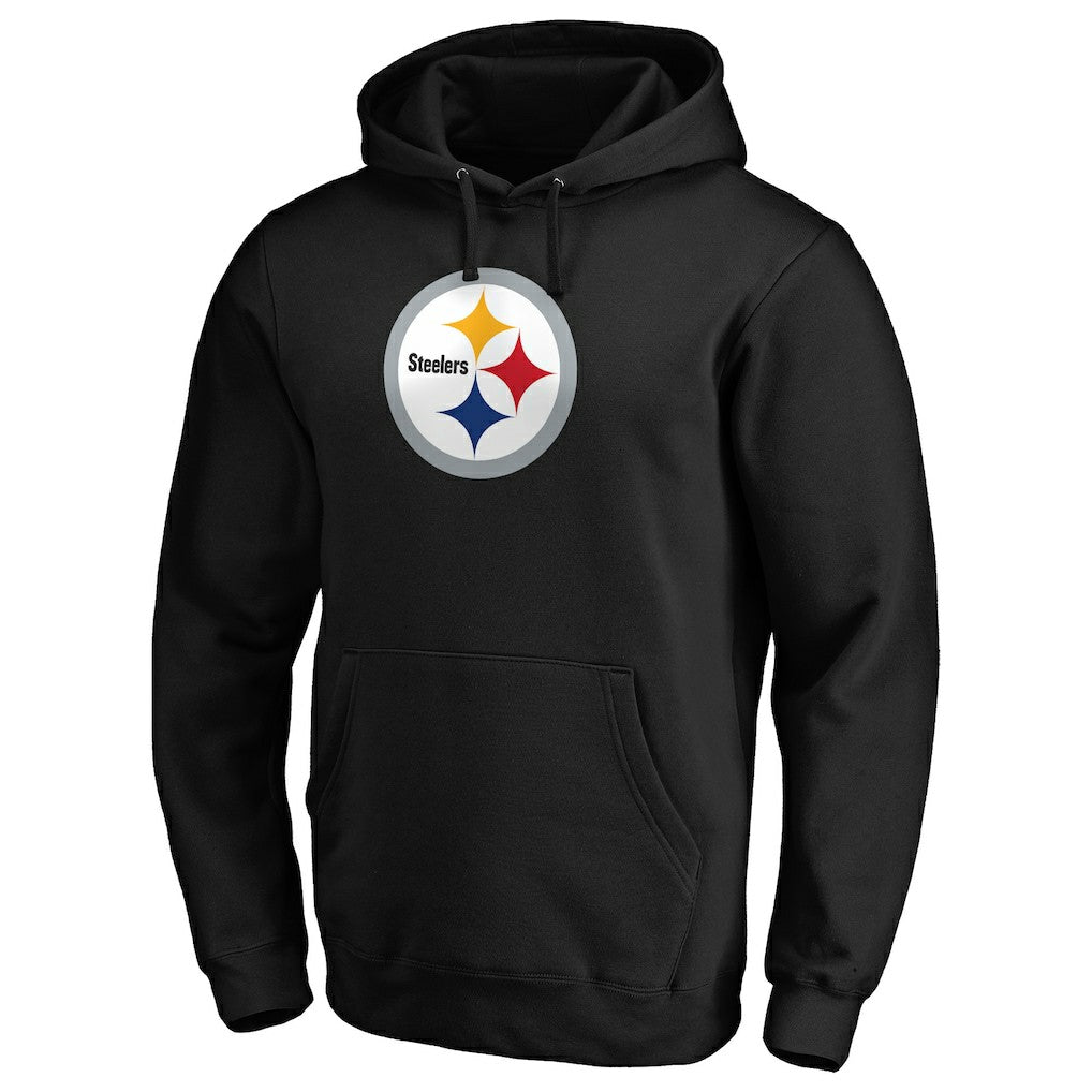 Pittsburgh Steelers Primary Logo Fitted Pullover Hoodie Black