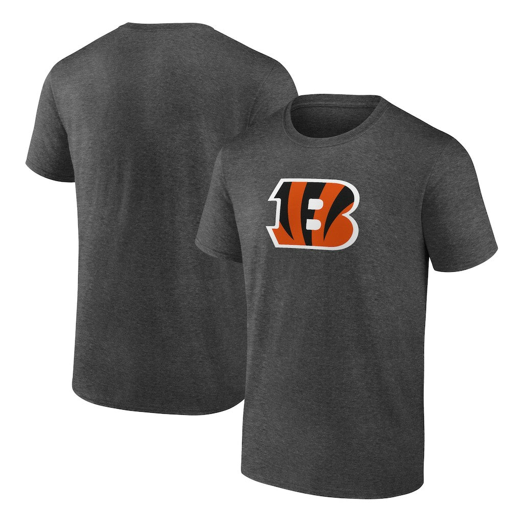 Cincinnati Bengals Primary Logo T-Shirt Heather Charcoal