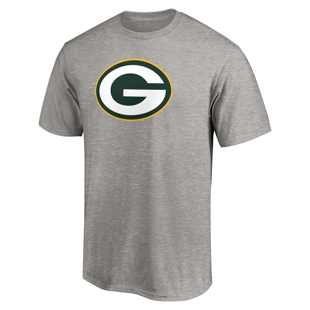 Green Bay Packers Primary Logo T-Shirt Heather Gray