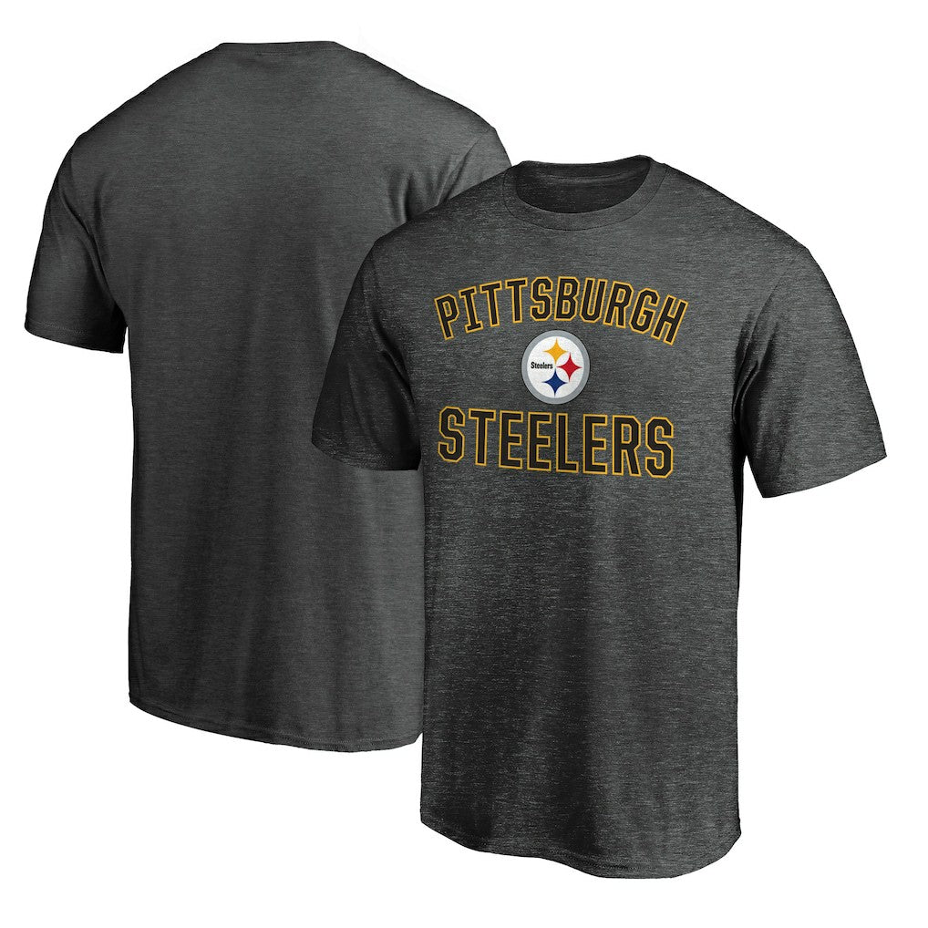 Pittsburgh Steelers Victory Arch T-Shirt Heather Charcoal
