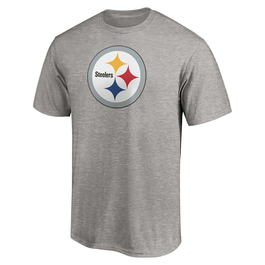 Pittsburgh Steelers Primary Logo T-Shirt Heather Gray