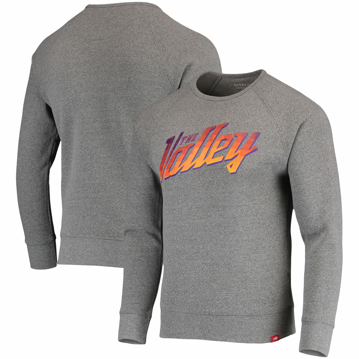 Phoenix Suns Sportiqe Harmon Raglan Tri-Blend Pullover Sweatshirt Gray