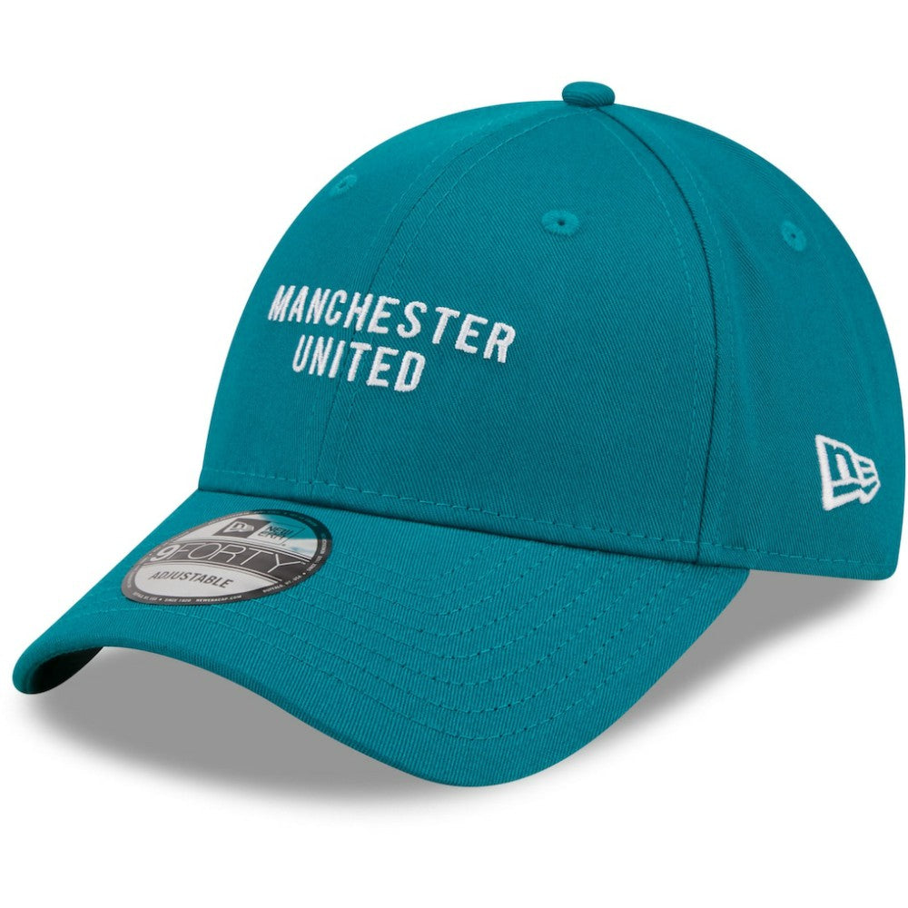 Manchester United New Era Seasonal 9FORTY Adjustable Hat Turquoise