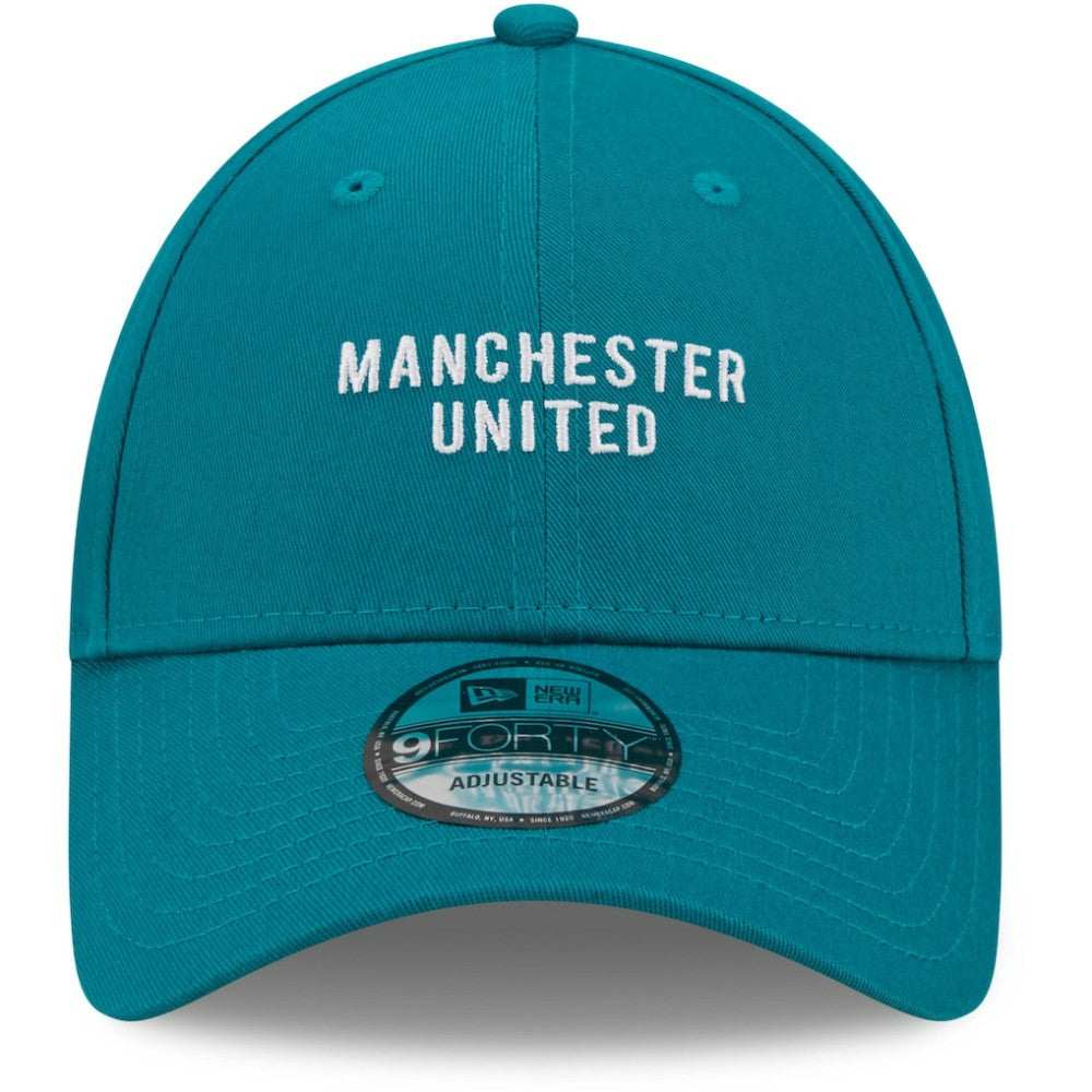Manchester United New Era Seasonal 9FORTY Adjustable Hat Turquoise