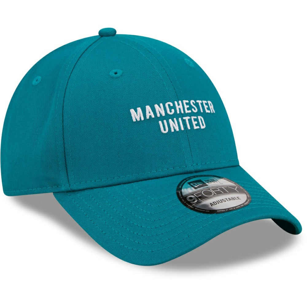 Manchester United New Era Seasonal 9FORTY Adjustable Hat Turquoise