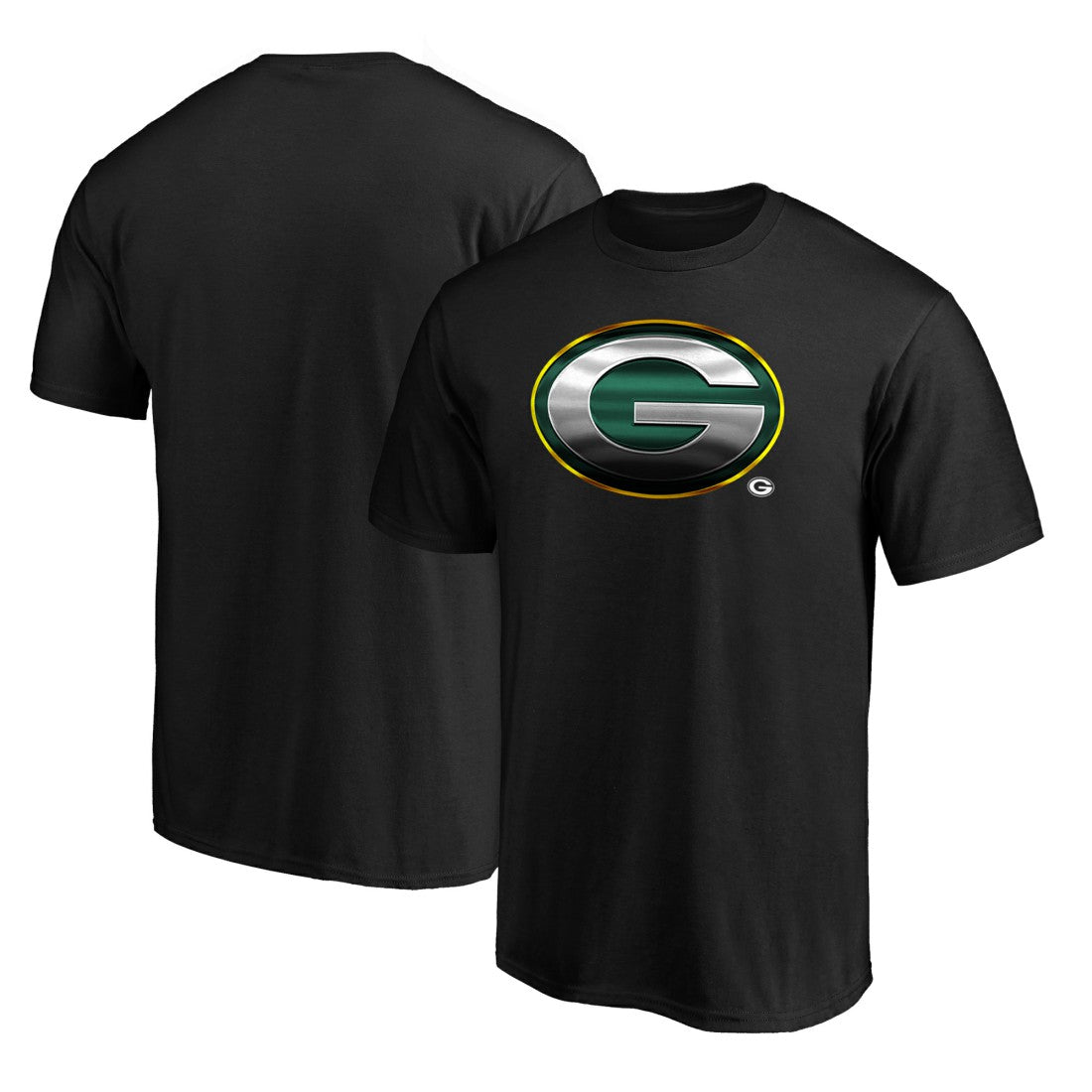 Green Bay Packers Midnight Mascot Team Logo T-Shirt Black