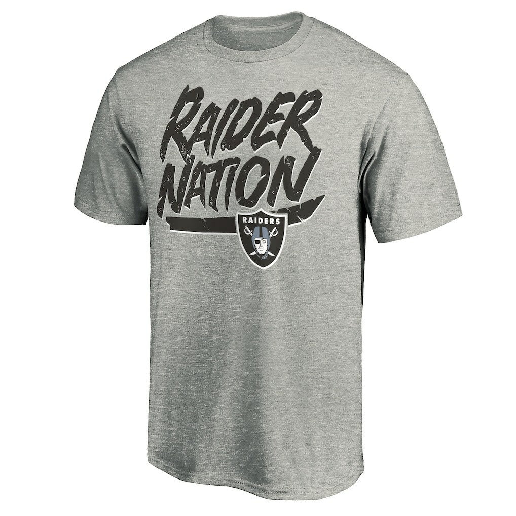 Las Vegas Raiders Hometown Collection Raider Nation T-Shirt Heathered Gray