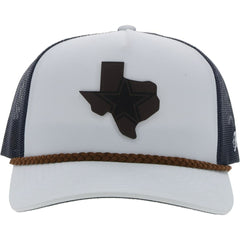 Dallas Cowboys HOOey State Patch Trucker Snapback Hat White/Navy