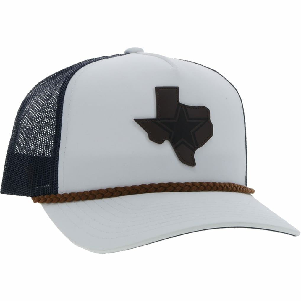 Dallas Cowboys HOOey State Patch Trucker Snapback Hat White/Navy