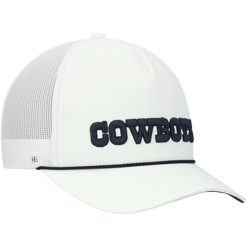 Dallas Cowboys HOOey Wordmark Rope Trucker Snapback Hat White