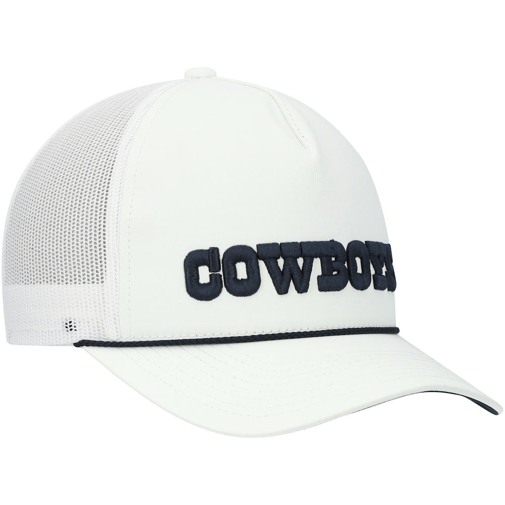 Dallas Cowboys HOOey Wordmark Rope Trucker Snapback Hat White