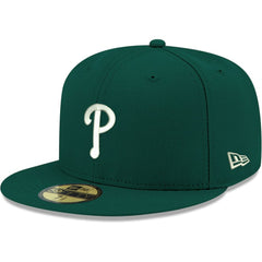 Philadelphia Phillies New Era White Logo 59FIFTY Fitted Hat - Green Hats