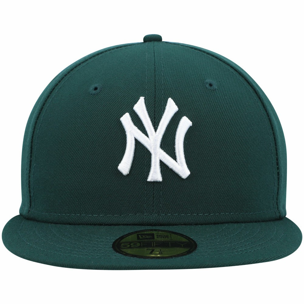 New York Yankees New Era White Logo 59FIFTY Fitted Hat - Green Hats