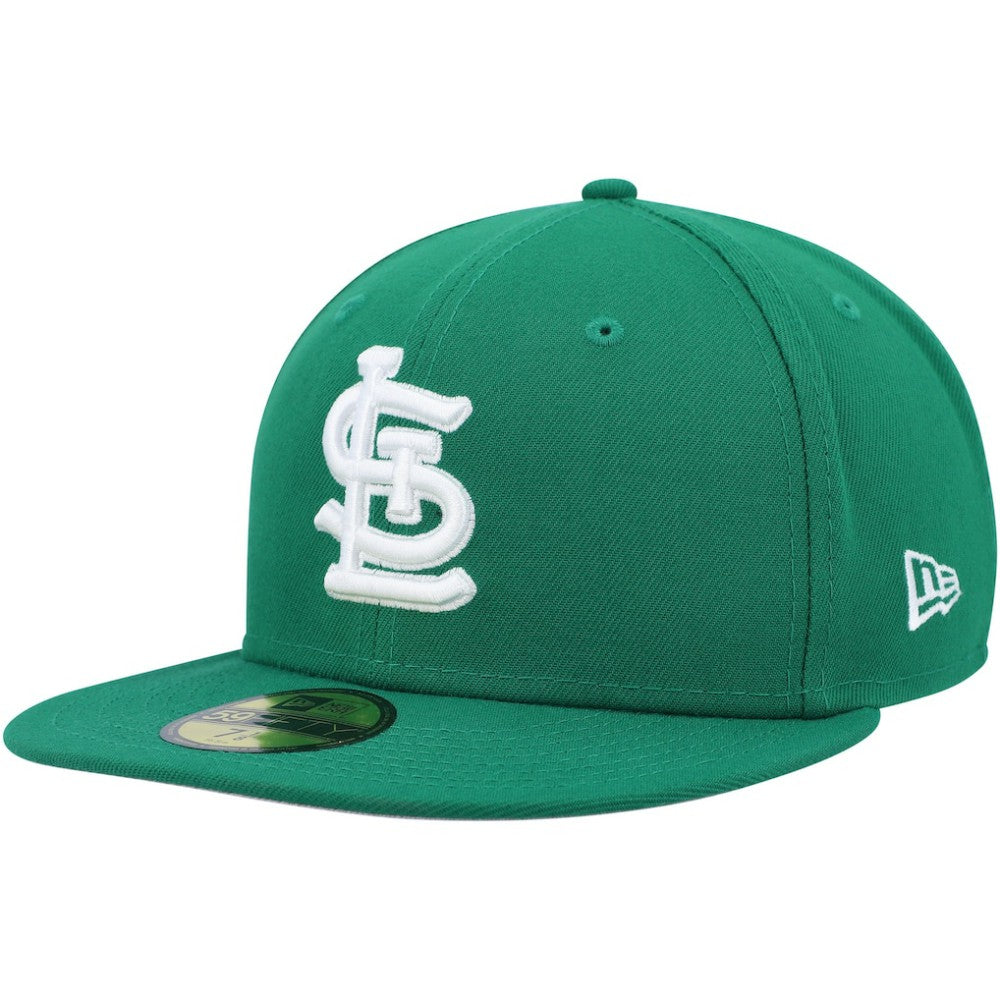 St. Louis Cardinals New Era White Logo 59FIFTY Fitted Hat - Kelly Green Hats
