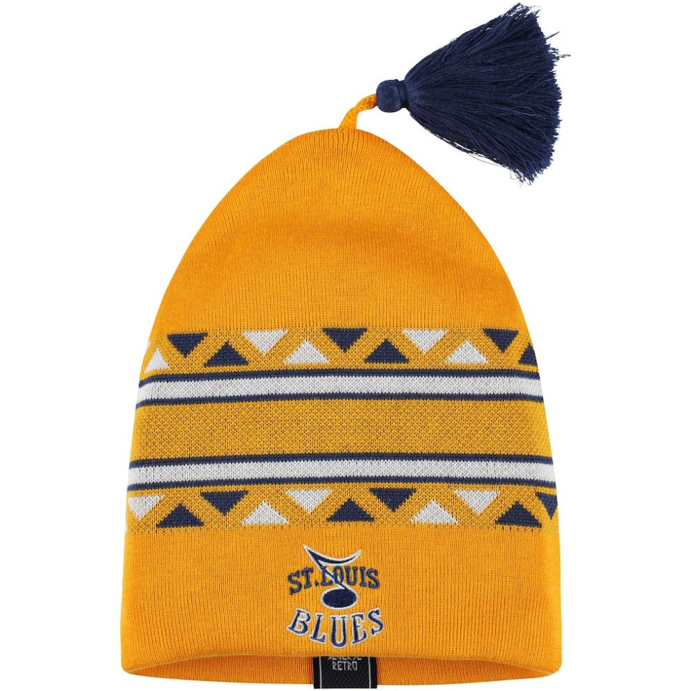 NHL St. Louis Blues adidas Reverse Retro Knit Beanie with Tassel - Gold