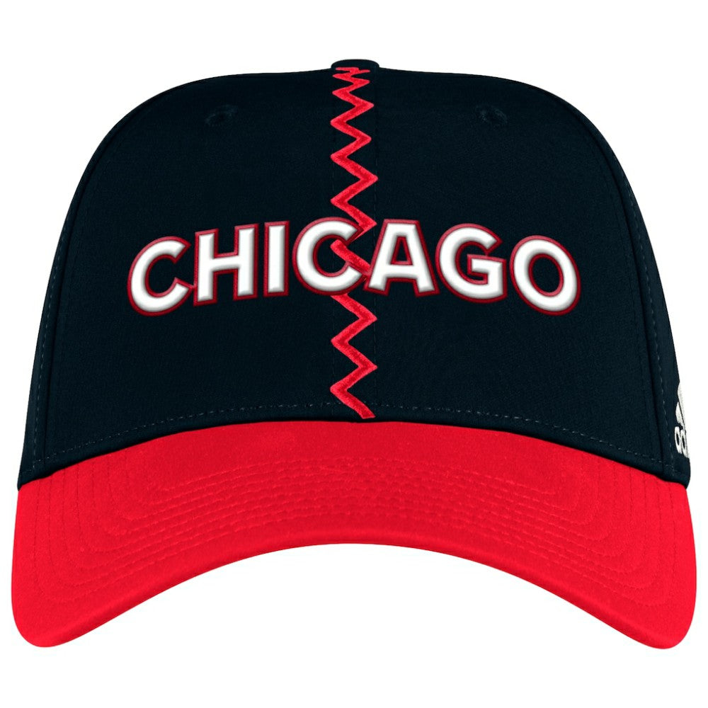 NHL Chicago Blackhawks adidas Reverse Retro 2.0 Flex Hat - Black