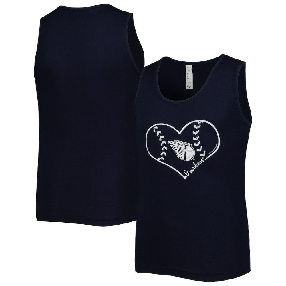 Cleveland Guardians Soft as a Grape Girls Youth Team Tank Top - Navy Tanks